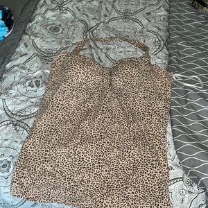 Cheetah print tube top